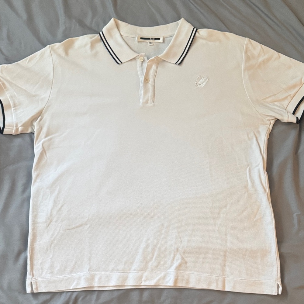 Alexander McQueen Ivory Polo with Dark Accents